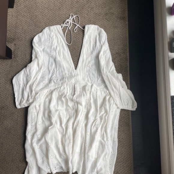 Cream Eyelet V-neck Dress from By Together - Picture 2 of 3